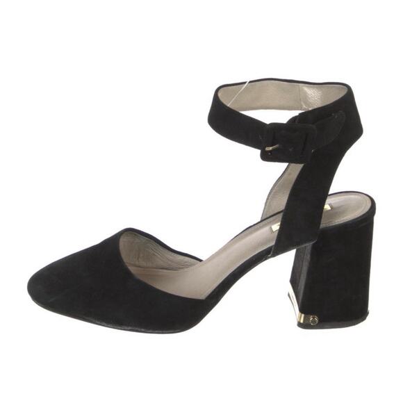 Louise Et Cie Ines Ankle Strap Pump Bla Me Suede Sz 11 - Picture 3 of 5